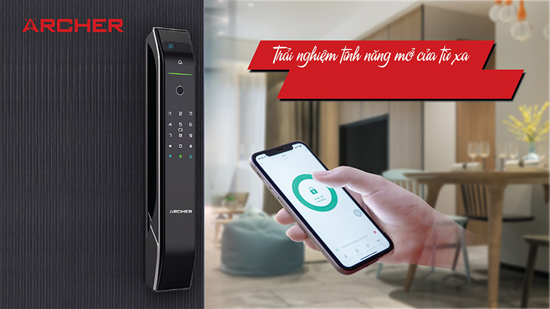 Khóa kết nối với điện thoại cho phép mở cửa từ xa