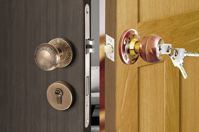 Khóa cơ truyền thống cho cửa gỗ 4 cánh