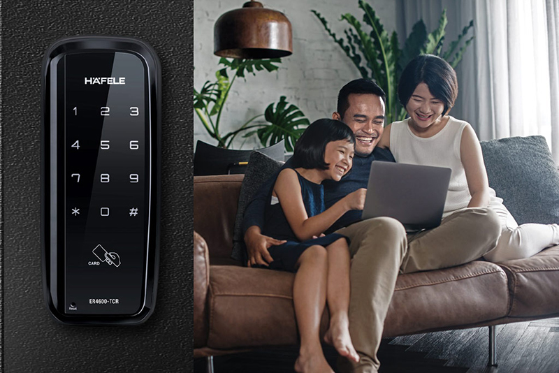 Khóa điện tử cửa sắt Hafele
